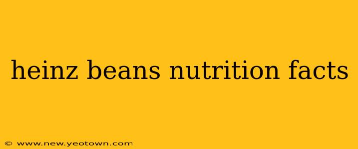 heinz beans nutrition facts