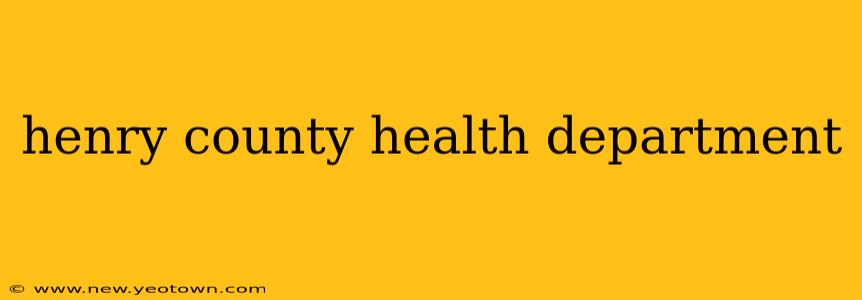 henry county health department