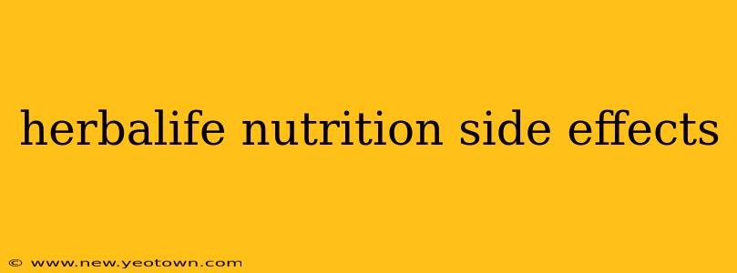 herbalife nutrition side effects