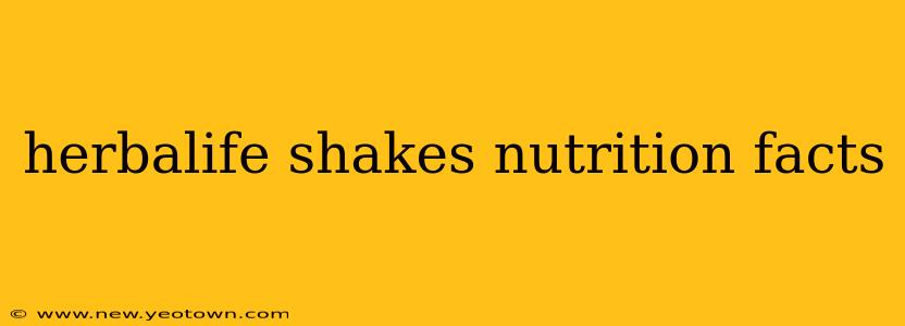 herbalife shakes nutrition facts