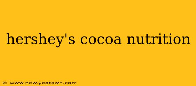 hershey's cocoa nutrition