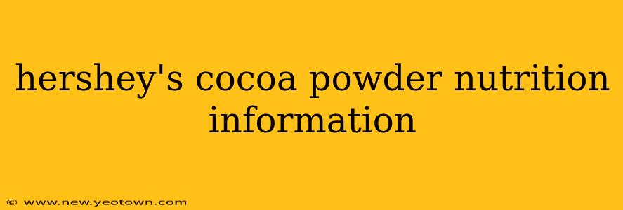 hershey's cocoa powder nutrition information