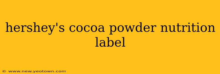 hershey's cocoa powder nutrition label