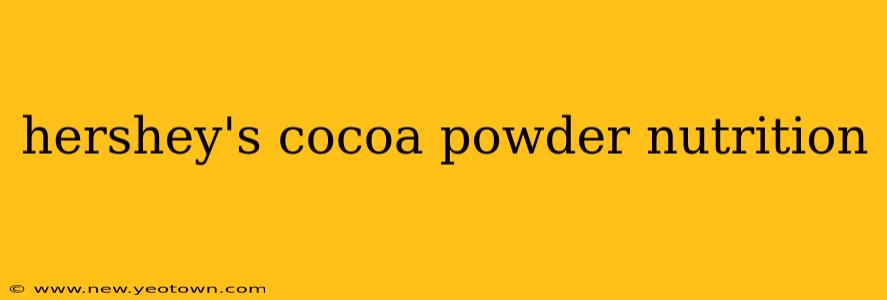 hershey's cocoa powder nutrition