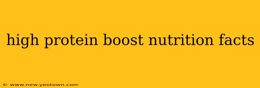 high protein boost nutrition facts