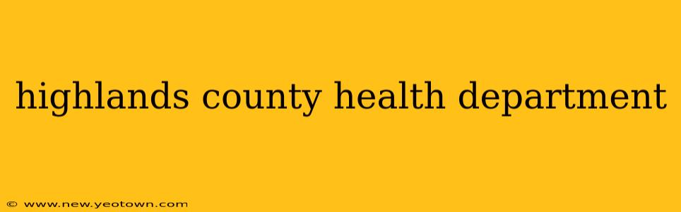 highlands county health department
