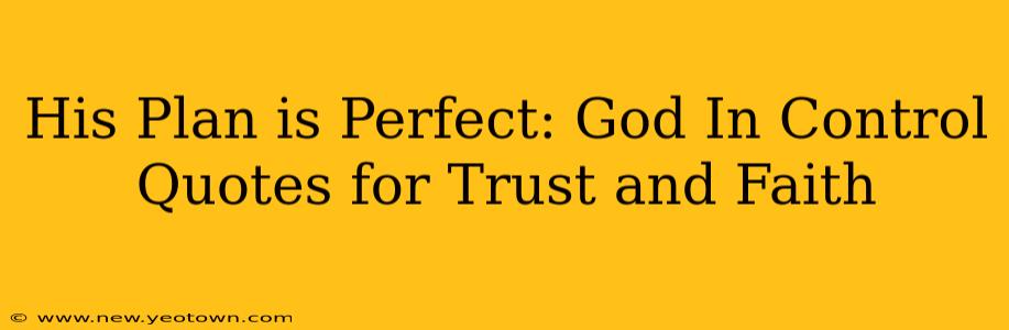 His Plan is Perfect: God In Control Quotes for Trust and Faith