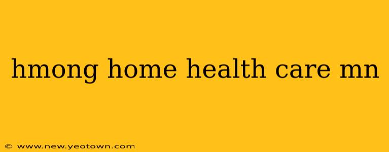 hmong home health care mn