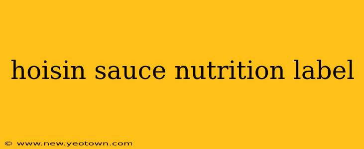 hoisin sauce nutrition label