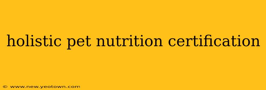 holistic pet nutrition certification