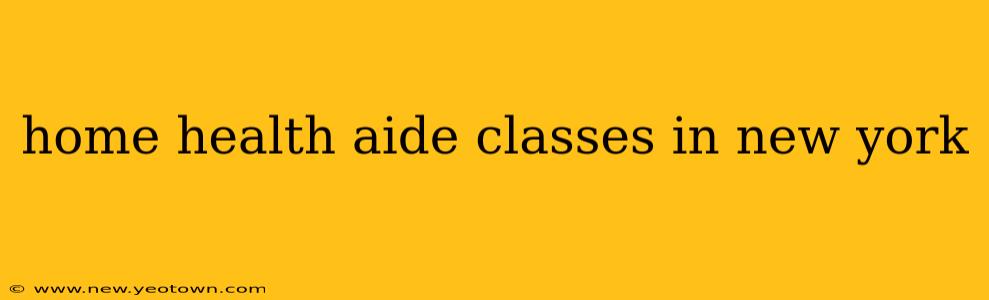 home health aide classes in new york