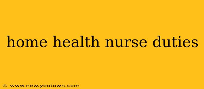 home health nurse duties