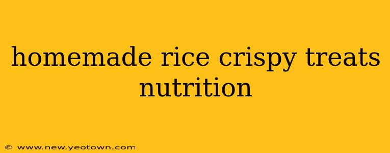 homemade rice crispy treats nutrition
