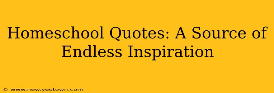 Homeschool Quotes: A Source of Endless Inspiration