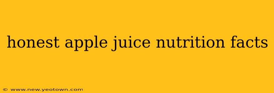 honest apple juice nutrition facts