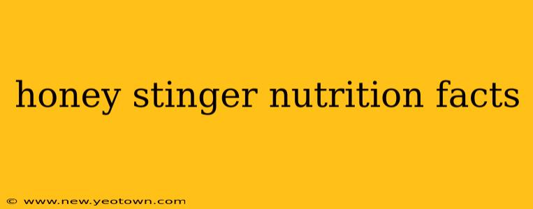 honey stinger nutrition facts