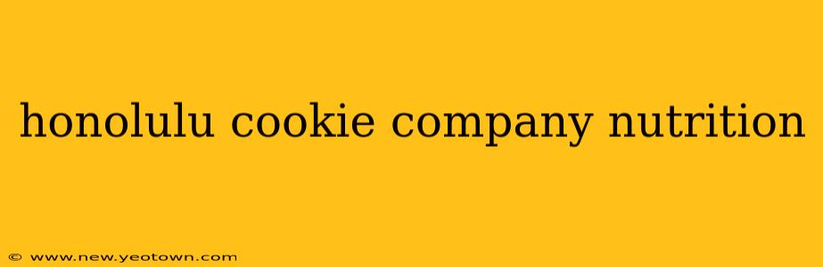 honolulu cookie company nutrition
