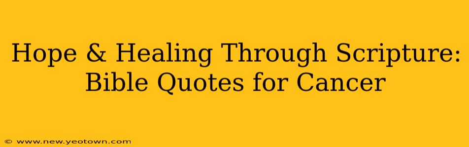 Hope & Healing Through Scripture: Bible Quotes for Cancer