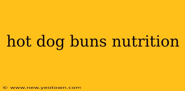 hot dog buns nutrition