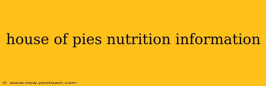 house of pies nutrition information
