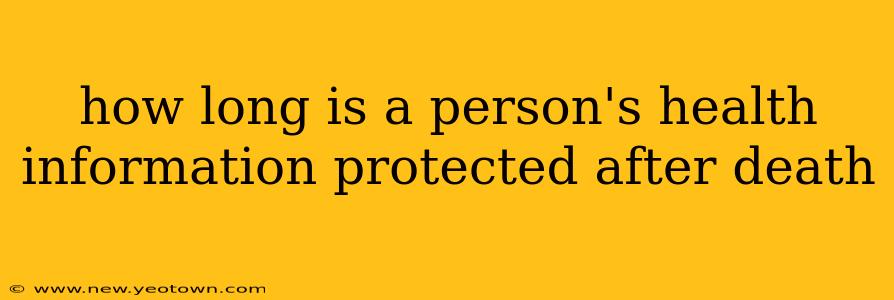 how long is a person's health information protected after death