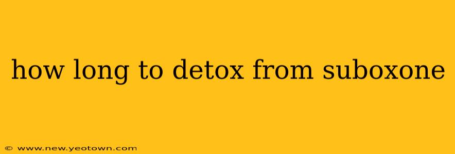 how long to detox from suboxone
