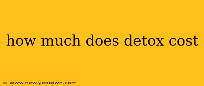 how much does detox cost