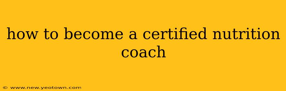 how to become a certified nutrition coach