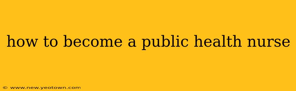 how to become a public health nurse