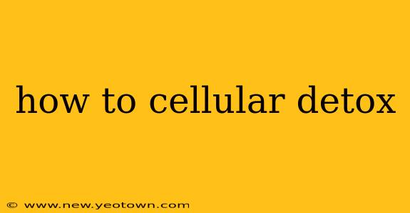 how to cellular detox