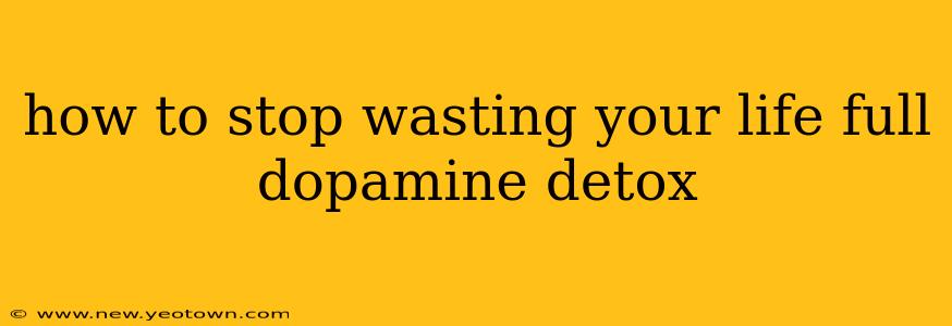 how to stop wasting your life full dopamine detox