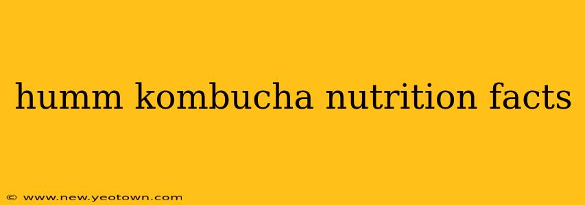 humm kombucha nutrition facts