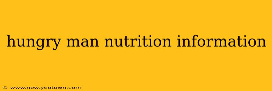 hungry man nutrition information