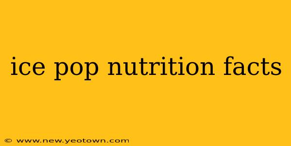 ice pop nutrition facts