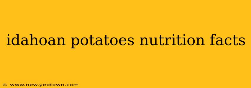 idahoan potatoes nutrition facts