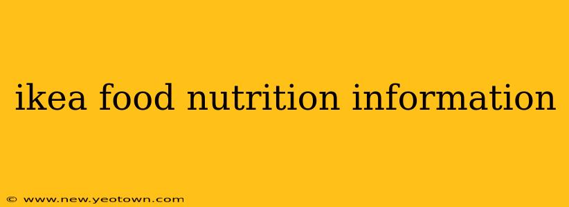 ikea food nutrition information