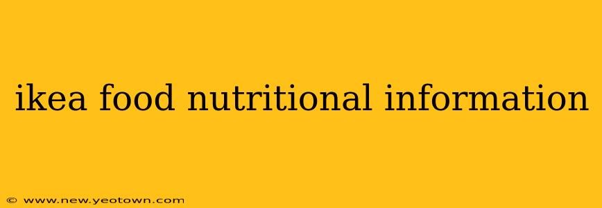 ikea food nutritional information