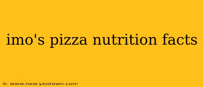 imo's pizza nutrition facts