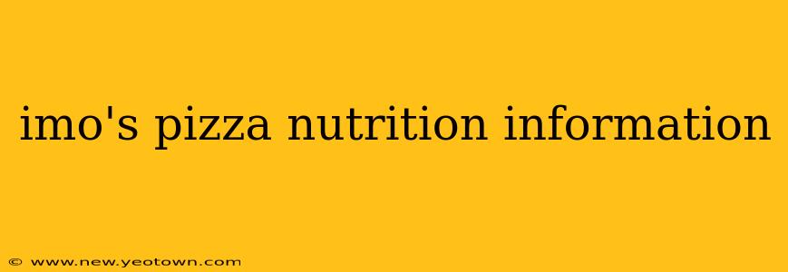 imo's pizza nutrition information