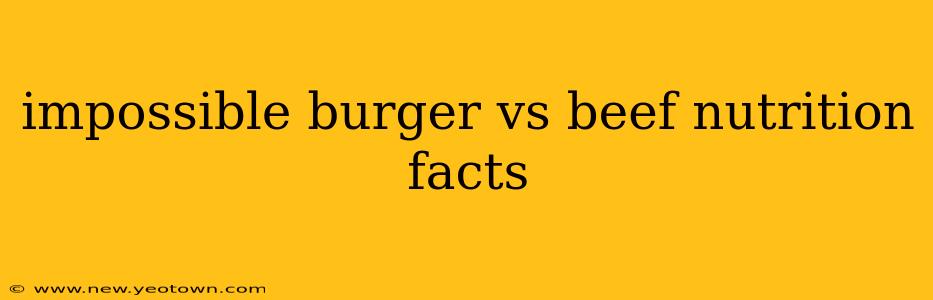 impossible burger vs beef nutrition facts