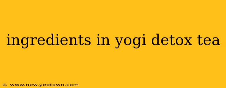 ingredients in yogi detox tea