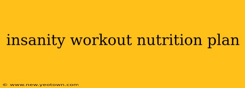 insanity workout nutrition plan