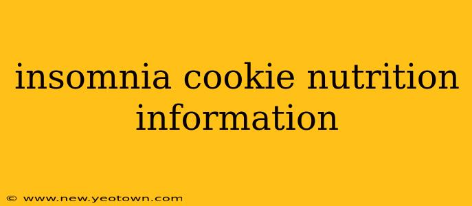 insomnia cookie nutrition information