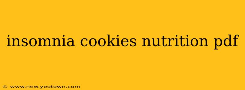insomnia cookies nutrition pdf