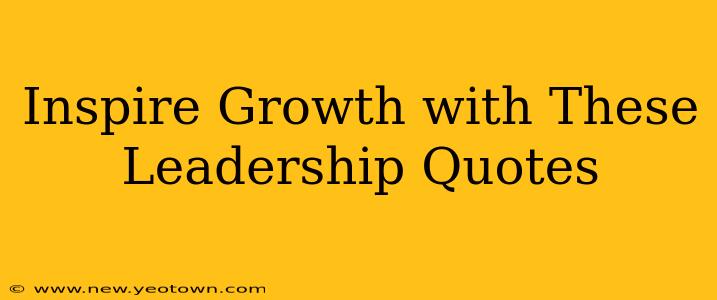 Inspire Growth with These Leadership Quotes