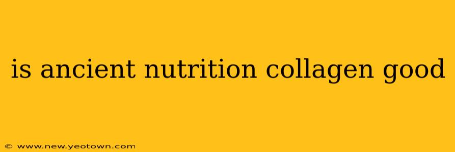 is ancient nutrition collagen good
