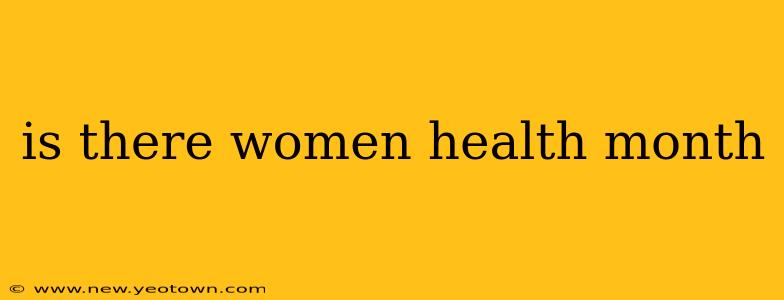 is there women health month