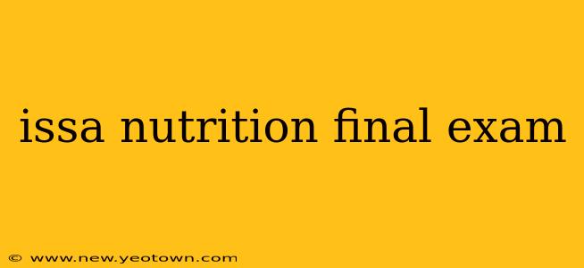 issa nutrition final exam