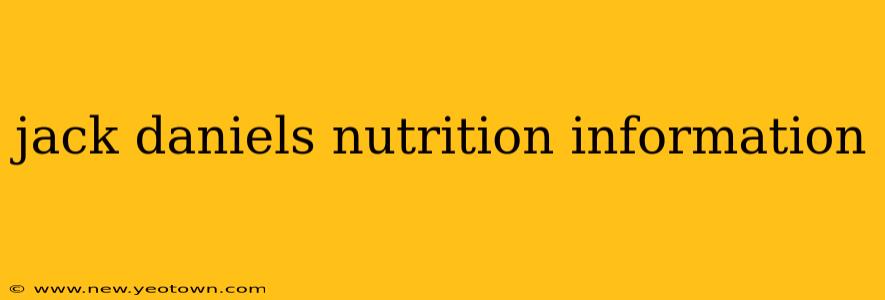 jack daniels nutrition information
