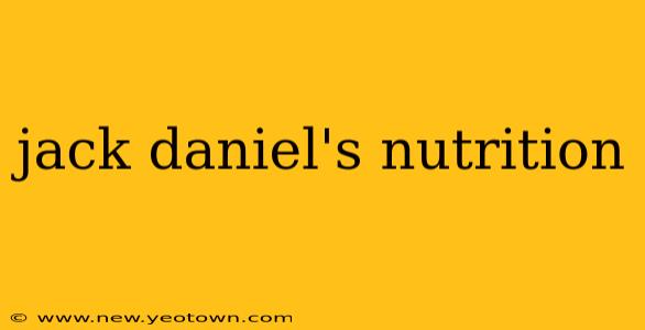jack daniel's nutrition